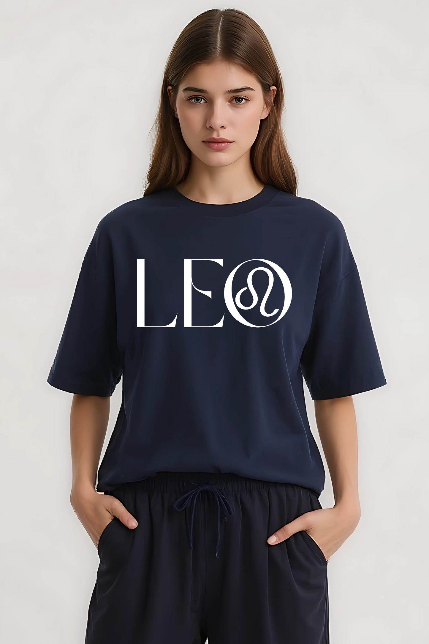 LEO OVERSIZED TEE NAVY-BLUE