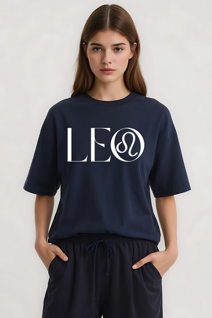 LEO OVERSIZED TEE NAVY-BLUE