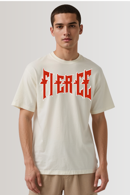 FIERCE OVERSIZED TEE BEIGE