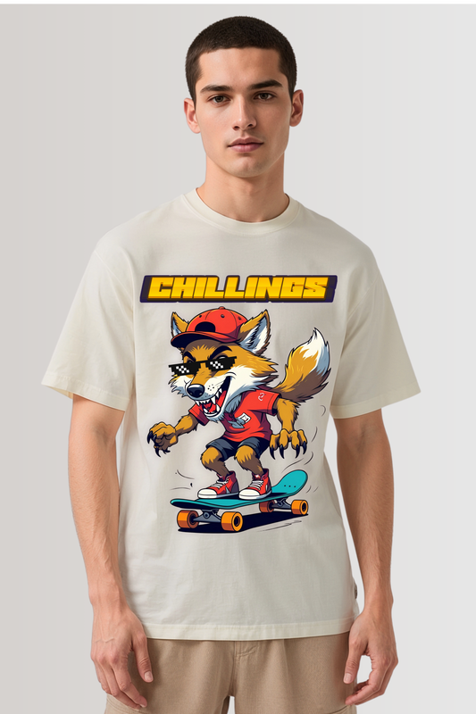 CHILLINGS OVERSIZED TEE BEIGE