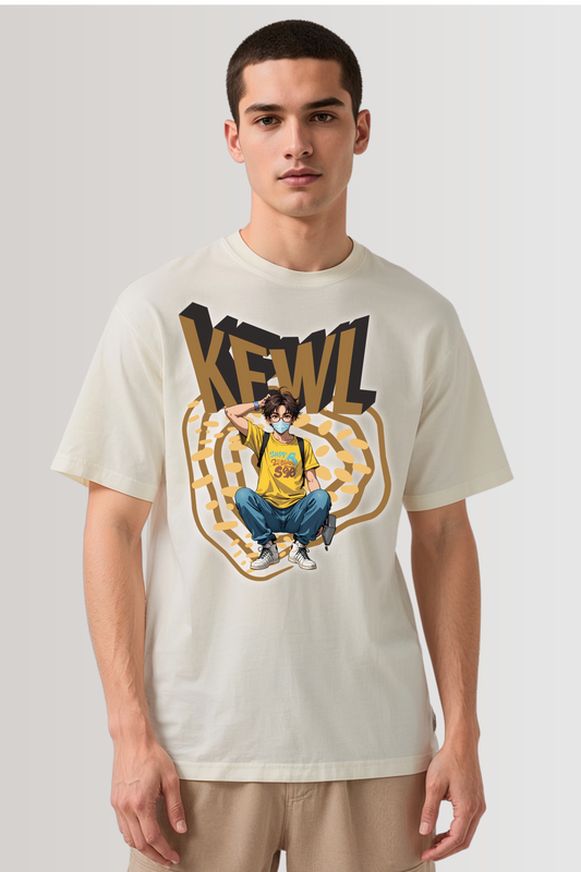 KEWL OVERSIZED TEE BEIGE