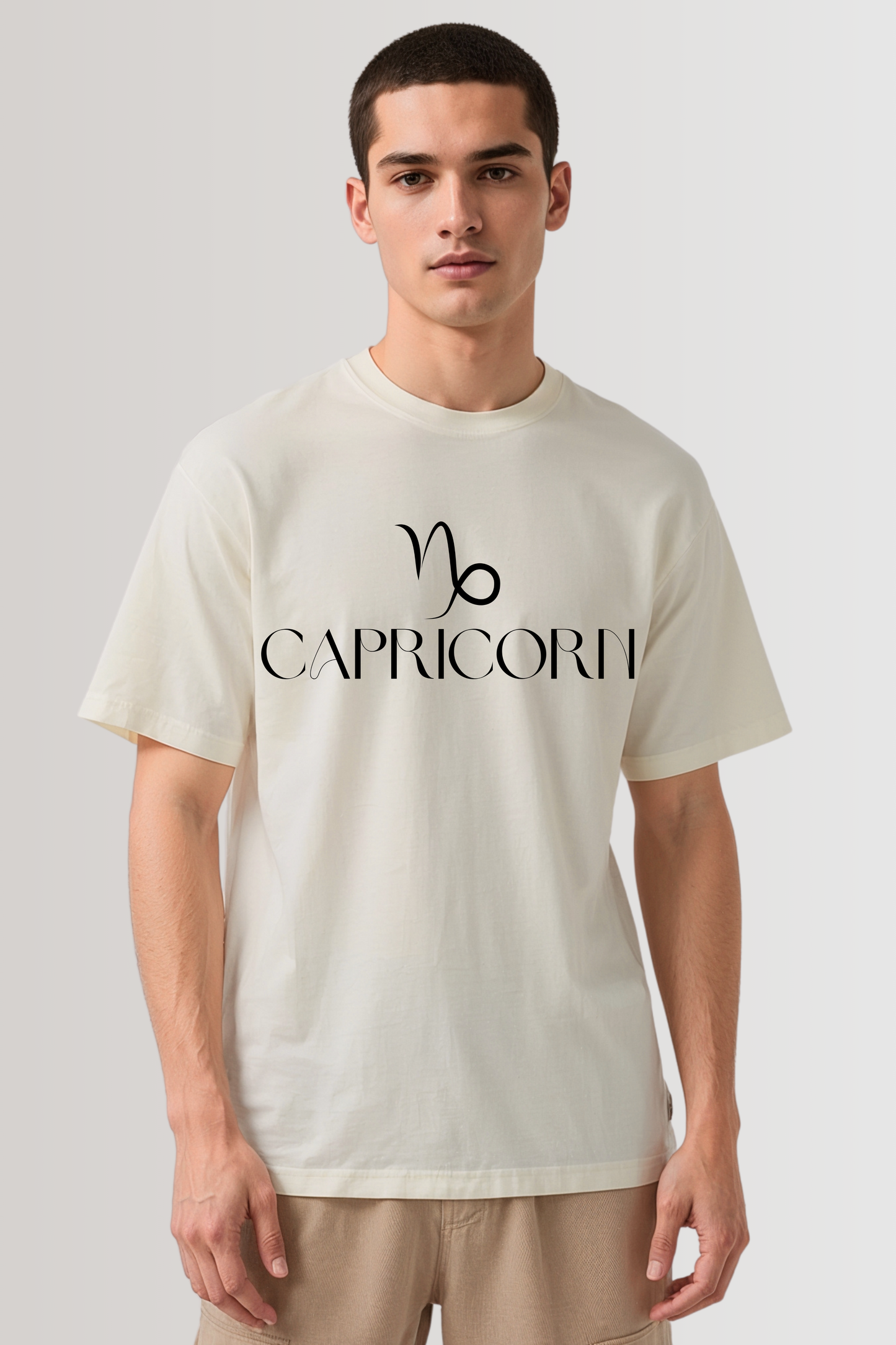 CAPRICORN OVERSIZED TEE BEIGE