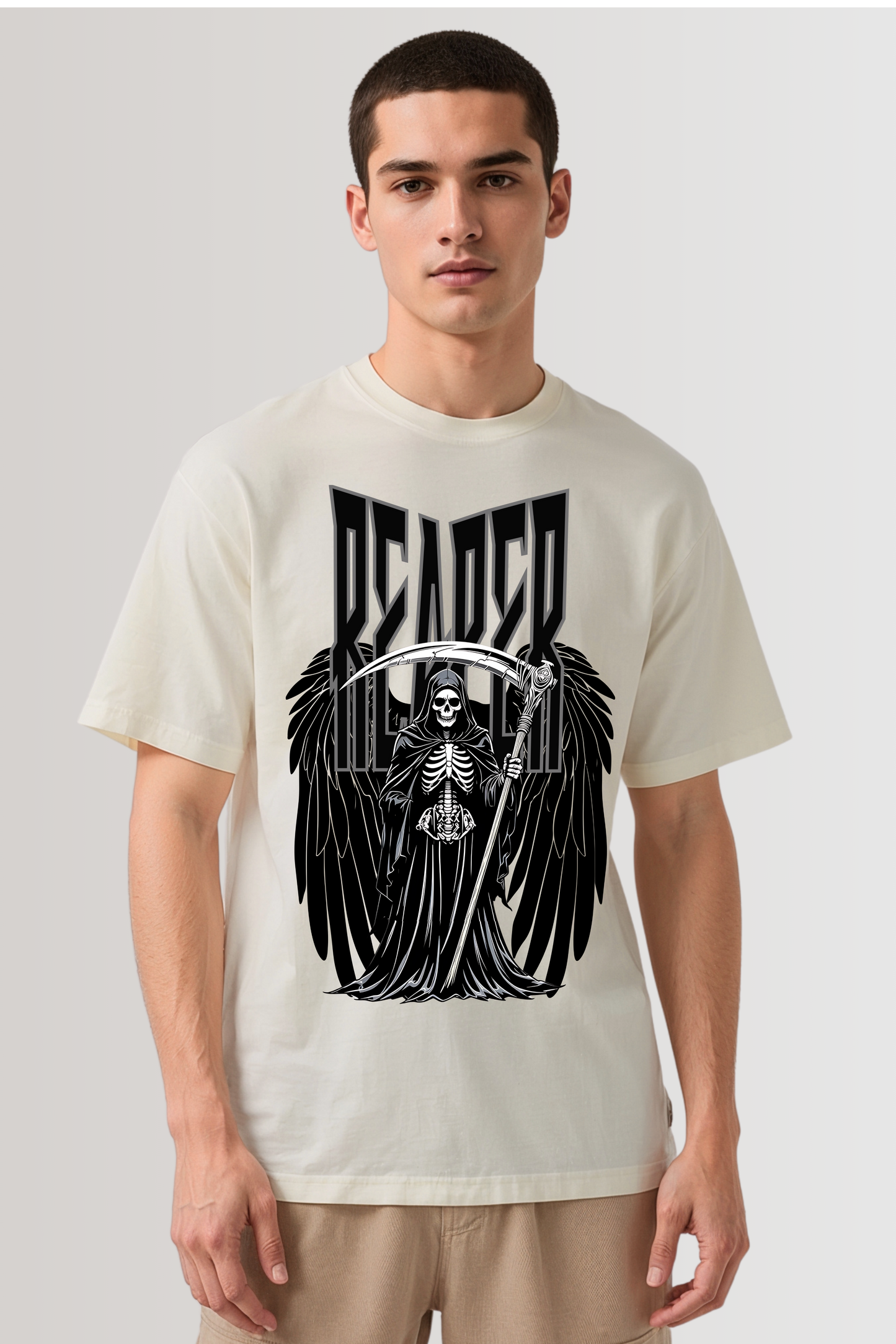 REAPER OVERSIZED TEE BEIGE