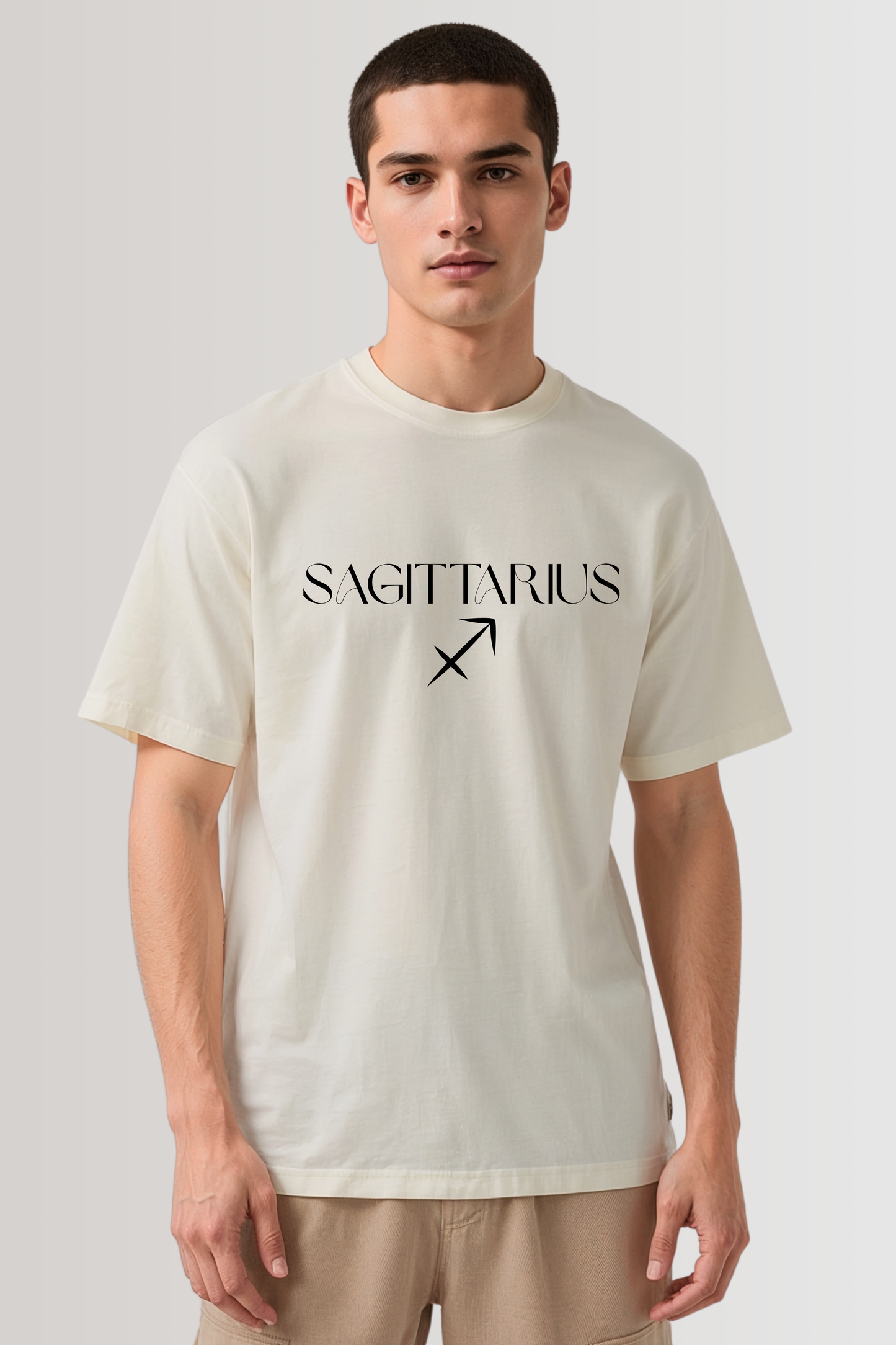 SAGITTARIUS OVERSIZED TEE BEIGE