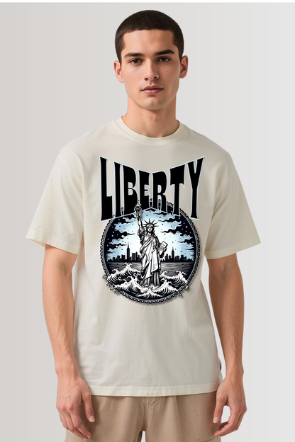 LIBERTY OVERSIZED TEE BEIGE