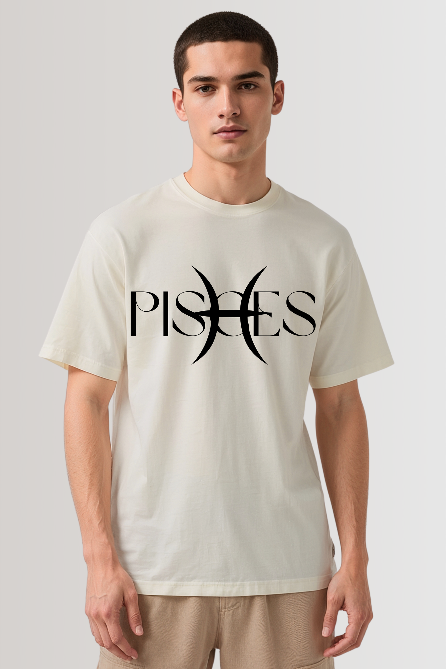 PISCES OVERSIZED TEE BEIGE
