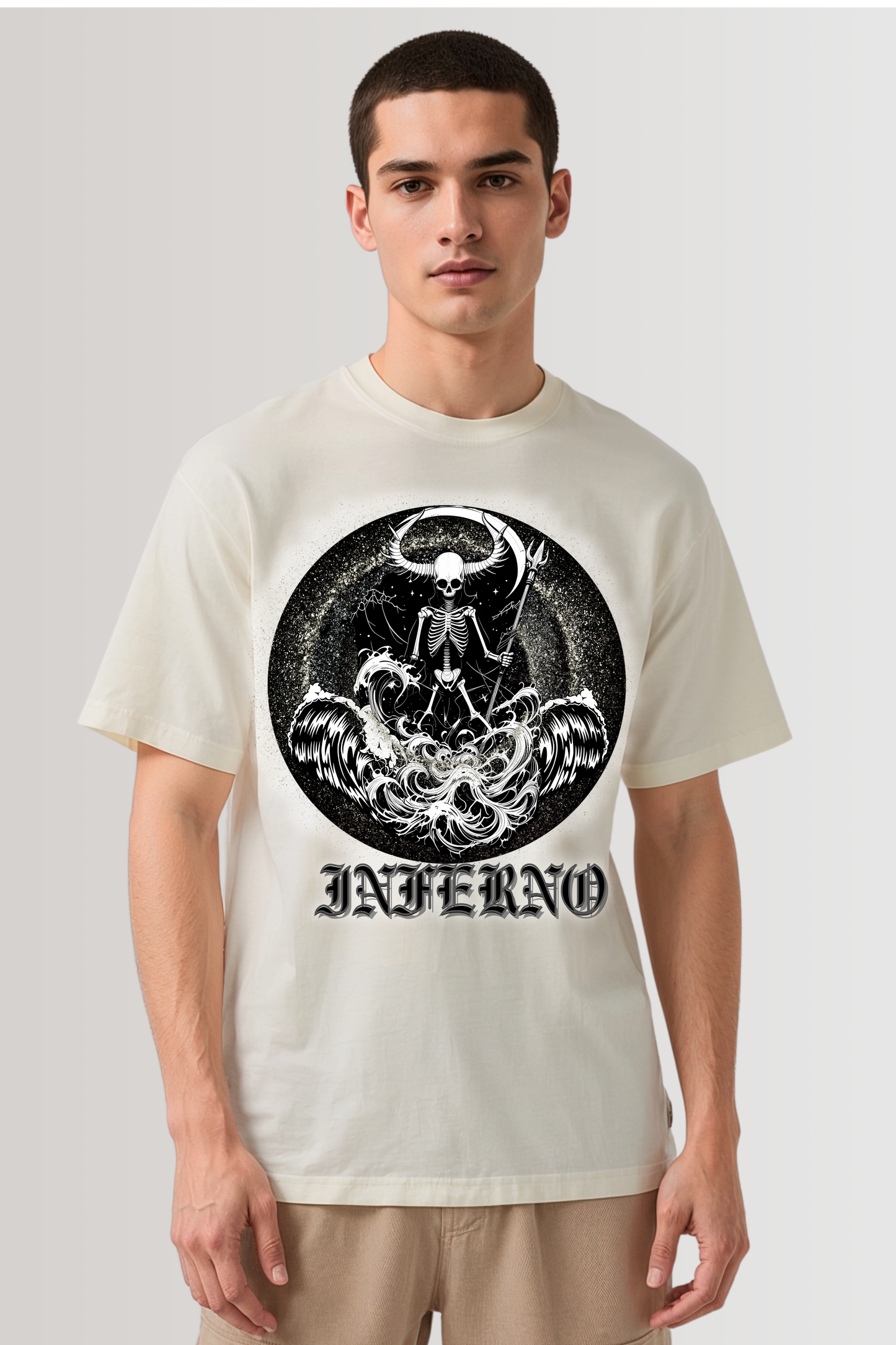 INFERNO OVERSIZED TEE BEIGE