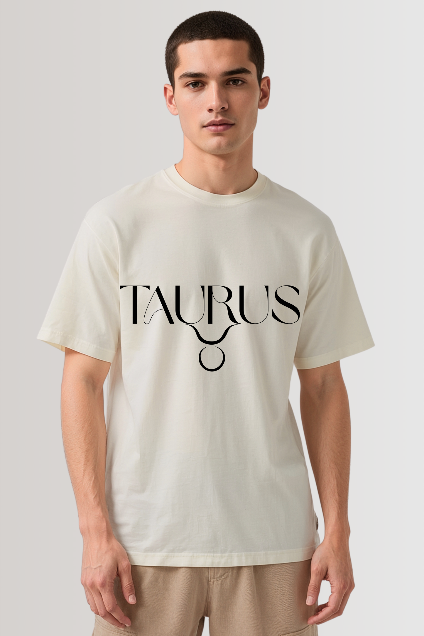 TAURUS OVERSIZED TEE BEIGE