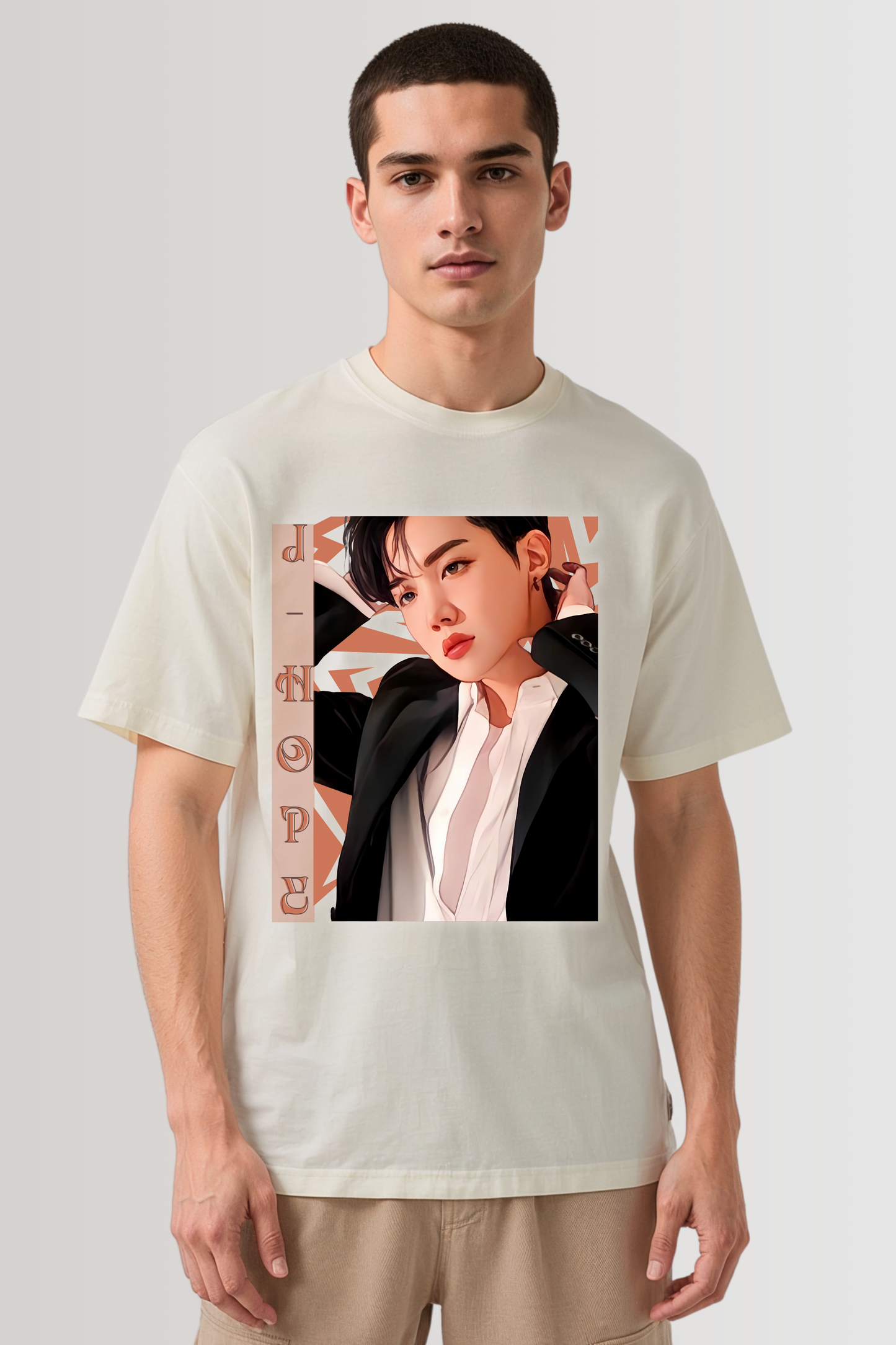 J HOPE OVERSIZED TEE BEIGE