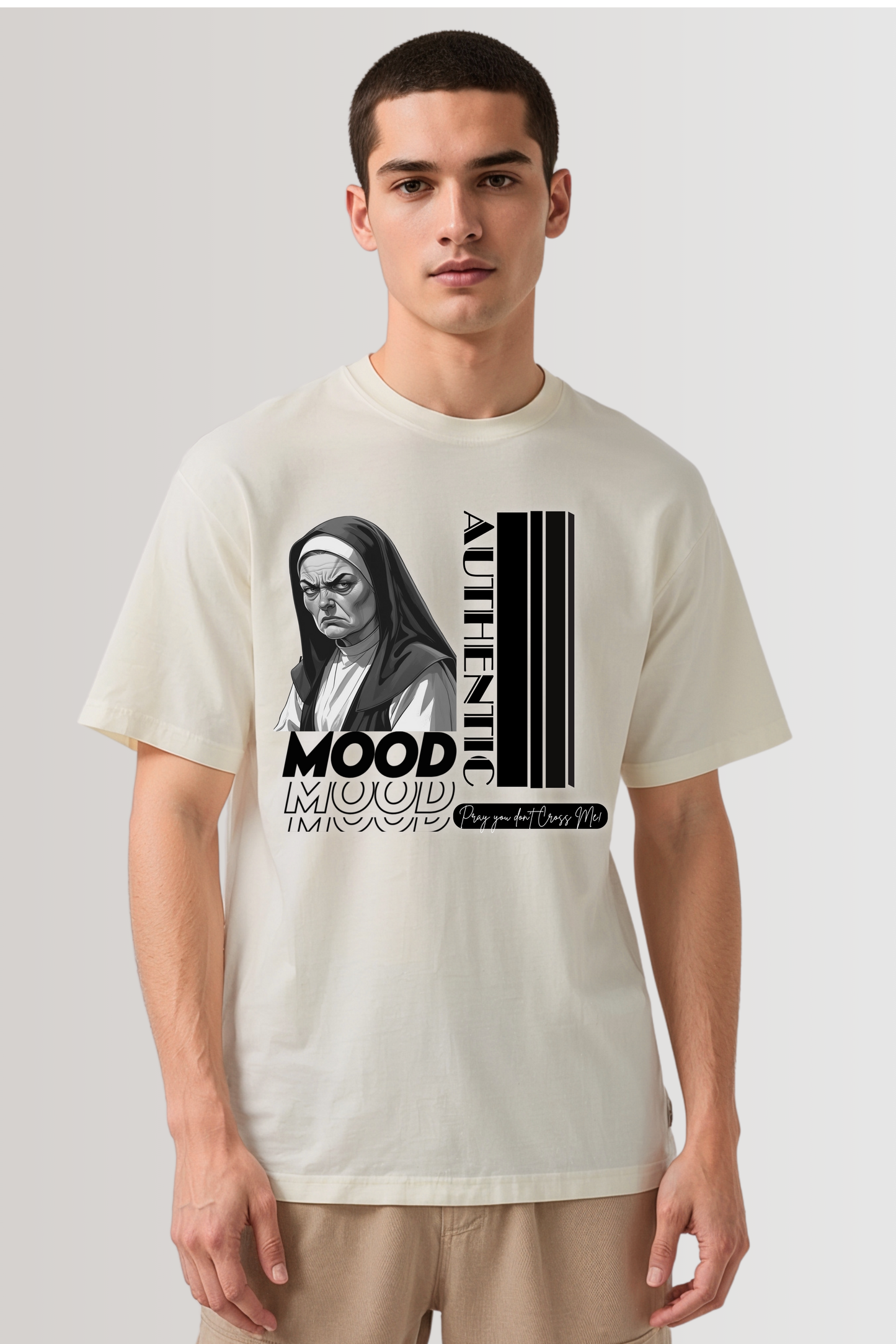 AUTHENTIC MOOD OVERSIZED TEE BEIGE