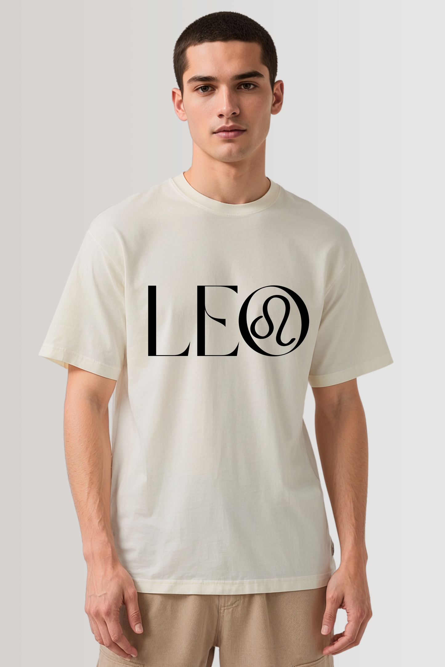 LEO OVERSIZED TEE BEIGE