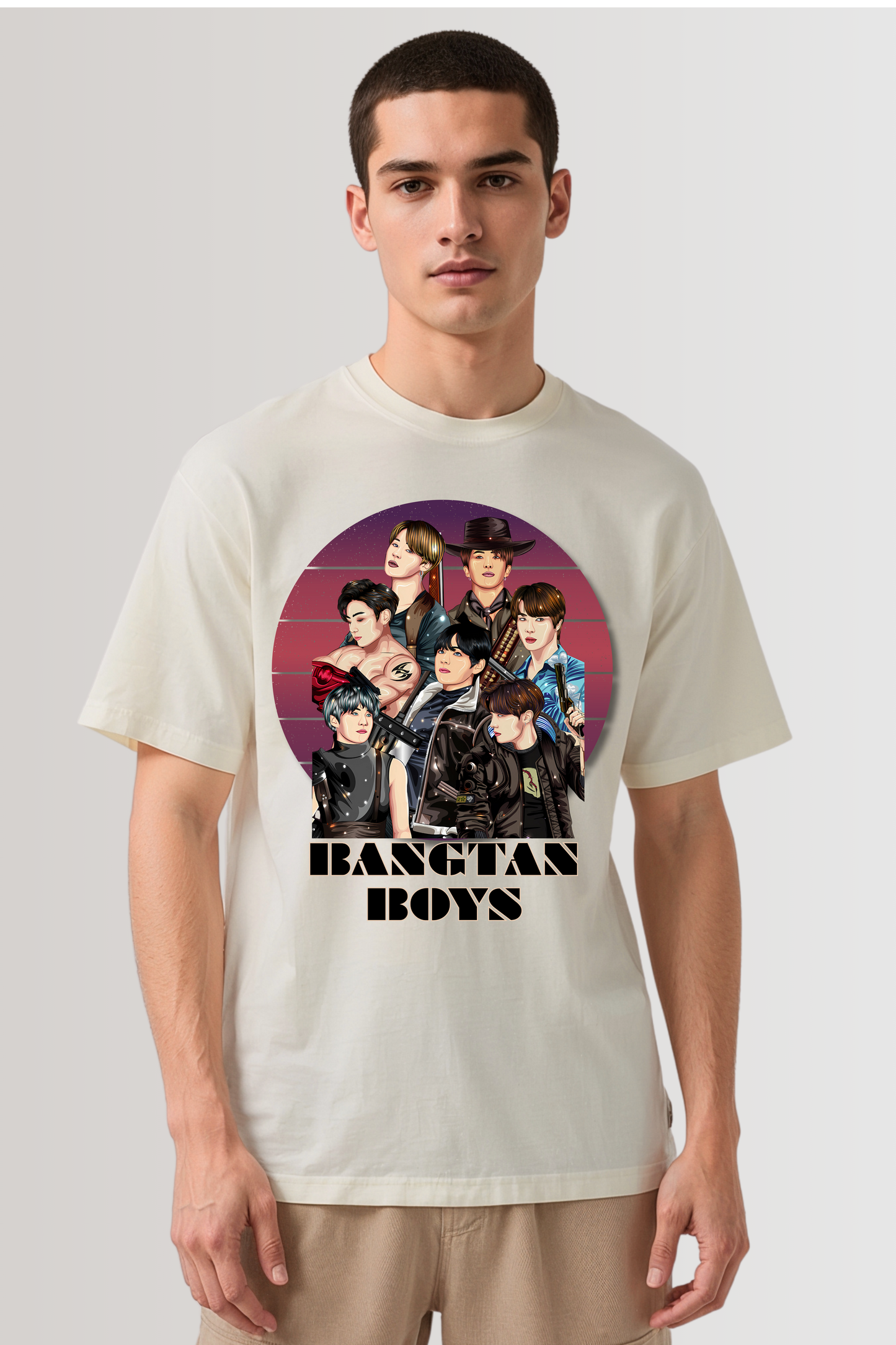 BTS OVERSIZED TEE BEIGE