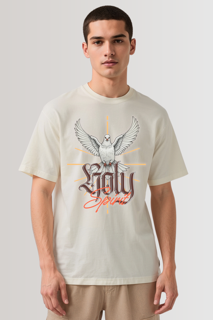 HOLY SPIRIT OVERSIZED TEE BEIGE