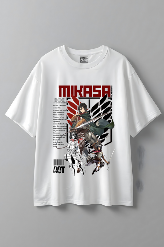 MIKASA ACKERMAN AOT OVERSIZED T-SHIRT